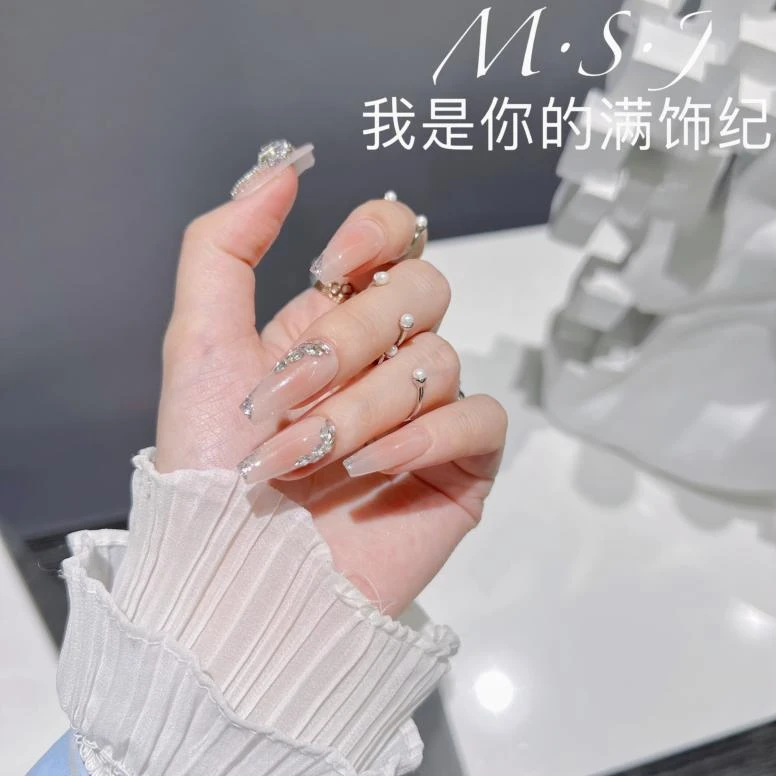 满饰纪|M419「包粽子」轻奢钻饰超闪穿戴甲手工穿戴甲堆堆钻