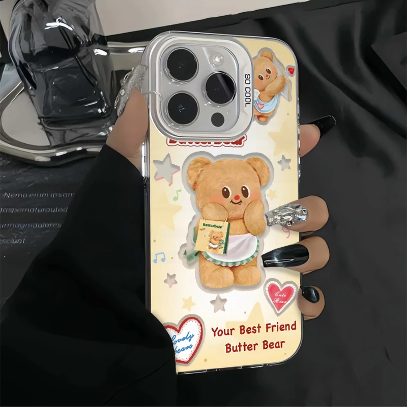 JIANGZI购物星星小熊iphone15/13苹果手机壳14华为vivo小米oppo套