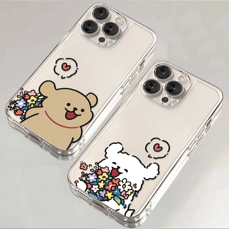 奥菲顿情侣送花狗狗iphone15/13苹果14/12手机壳华为vivo小米oppo