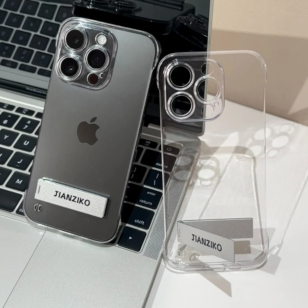Lucky无边框PC金属支架适用iPhone16/15promax手机壳苹果14/13pro