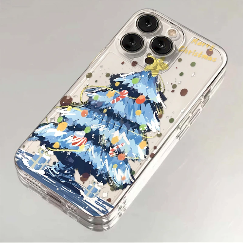 ins冰天圣诞树适用iphone15苹果14pro手机壳13华为vivo小米oppo套