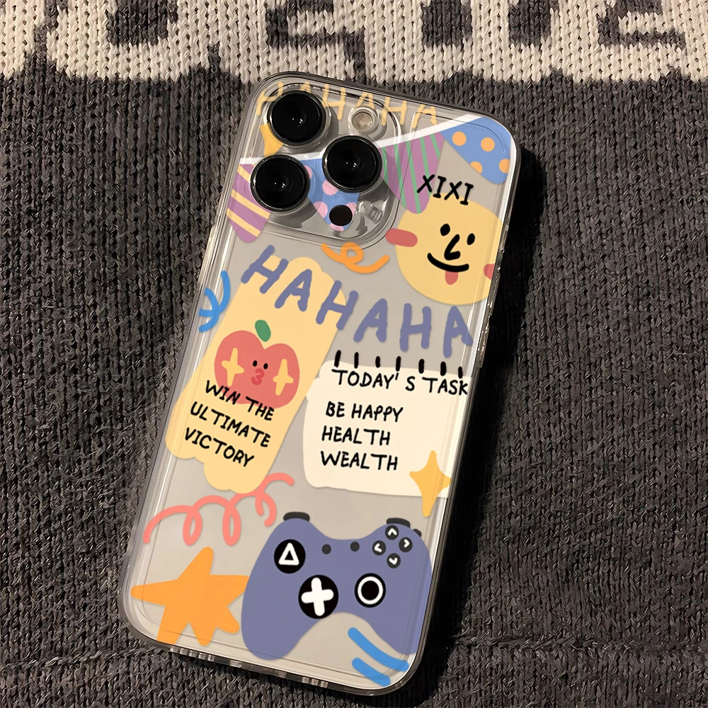 可爱趣味涂鸦苹果华为vivo小米oppo手机壳iphone15/13/14/12软套