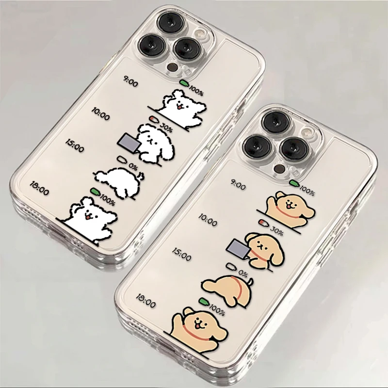 可爱打工小狗适用iphone15/13/14苹果12手机壳华为vivo小米oppo套