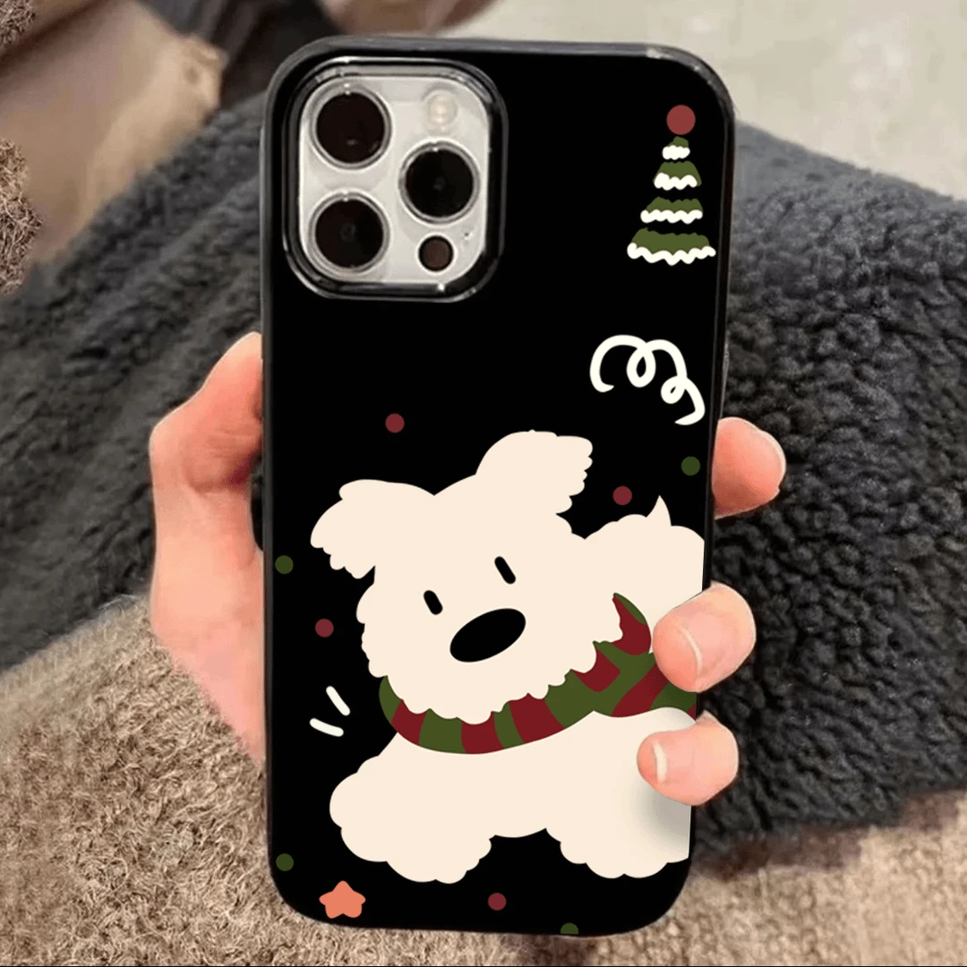 奥菲顿围巾小狗适用iPhone16/15pro果冻手机壳华为vivo小米oppo套