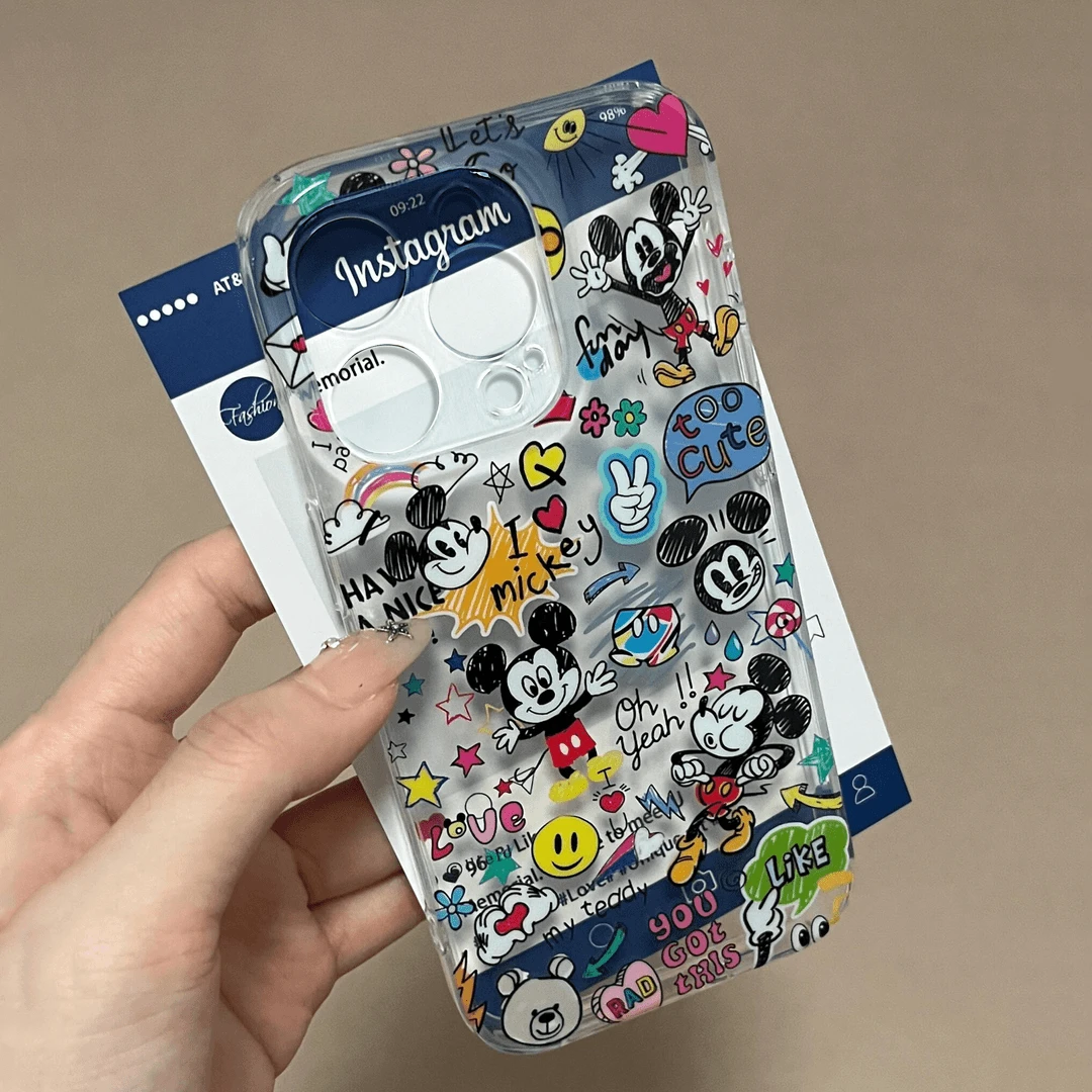 奥菲顿满屏涂鸦米奇适用iphone15/14/13手机壳华为vivo小米oppo套