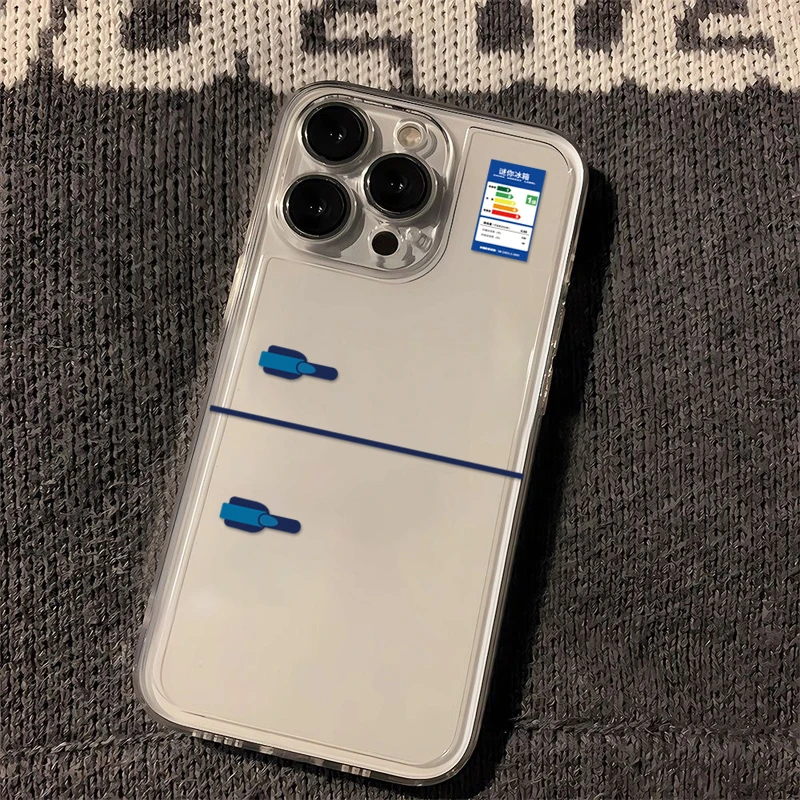 仙朵趣味冰箱适用iphone15/13苹果14手机壳华为viv小米oppo软套