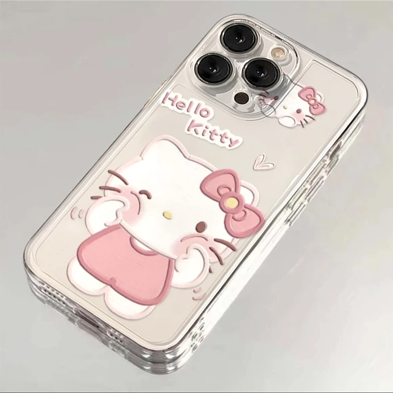 可爱戳脸凯蒂适用iphone15/13苹果14手机壳华为vivo小米oppo软套