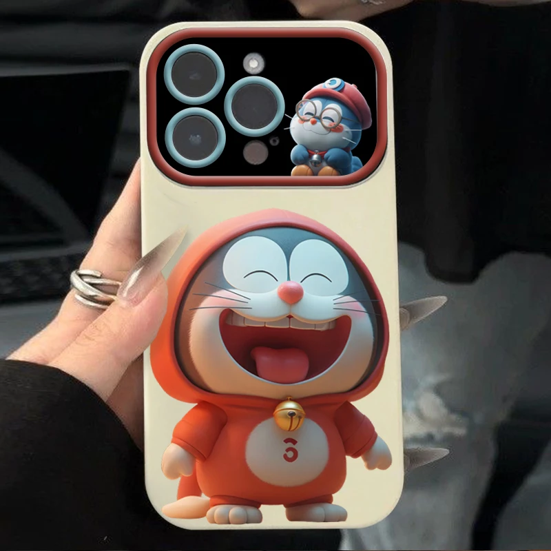 可爱卡通叮当猫苹果华为vivo小米oppo手机壳iphone15/13/14软xs套