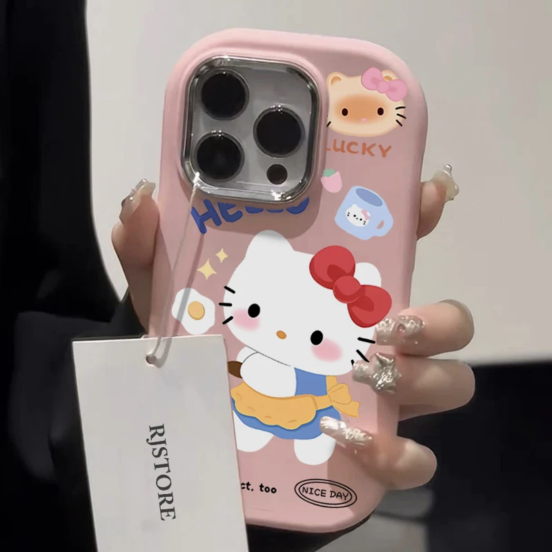 趣味做饭凯蒂猫适用iPhone15/14promax手机壳苹果13/12/11软套xr