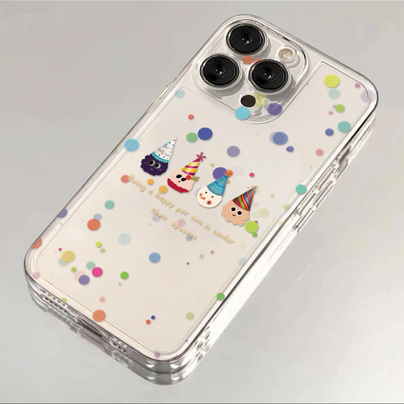 可爱波点派对曲奇适用iphone15苹果14手机壳13华为vivo小米oppo套
