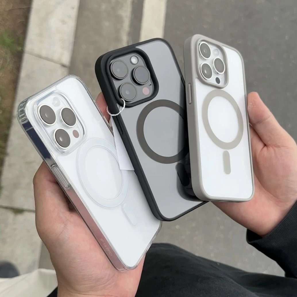 高级磁吸透明适用iPhone15/14promax手机壳苹果13男女款12/11防摔