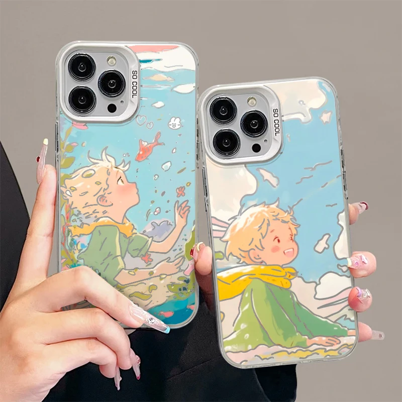 金鱼小王子适用iphone15pro苹果14pro手机壳13华为vivo小米oppo套