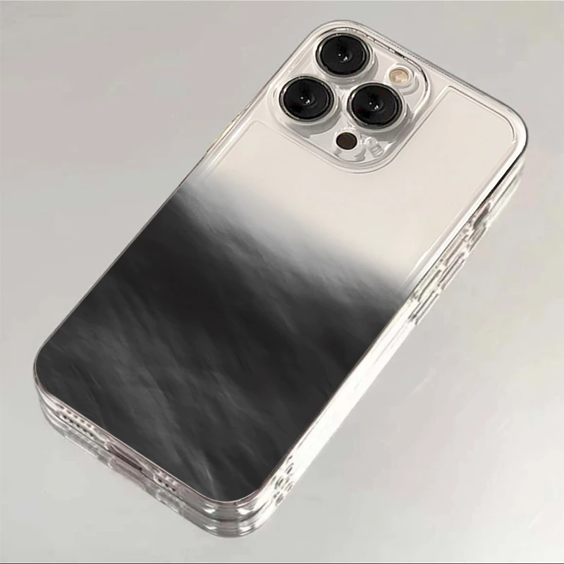 水墨晕染黑适用iphone15/13/14苹果手机壳华为vivo小米oppo透明套