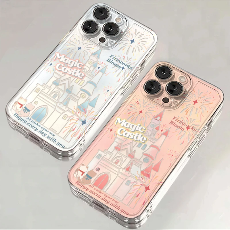 仙朵魔法烟花城堡iphone15/13苹果14手机壳华为vivo小米oppo套