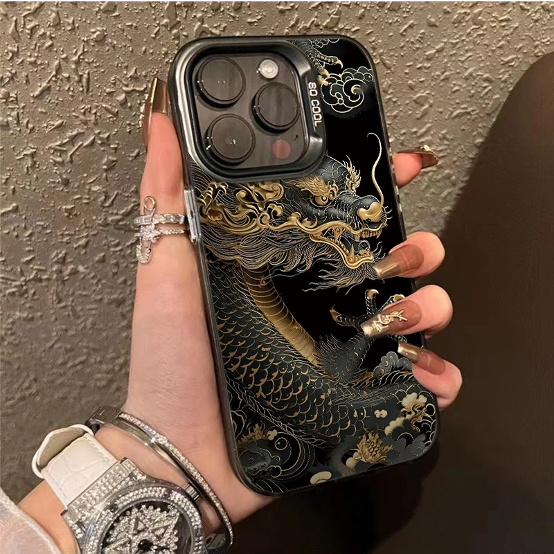 奥菲顿国风金龙腾海适用iPhone15/14promax手机壳11苹果13/12软套