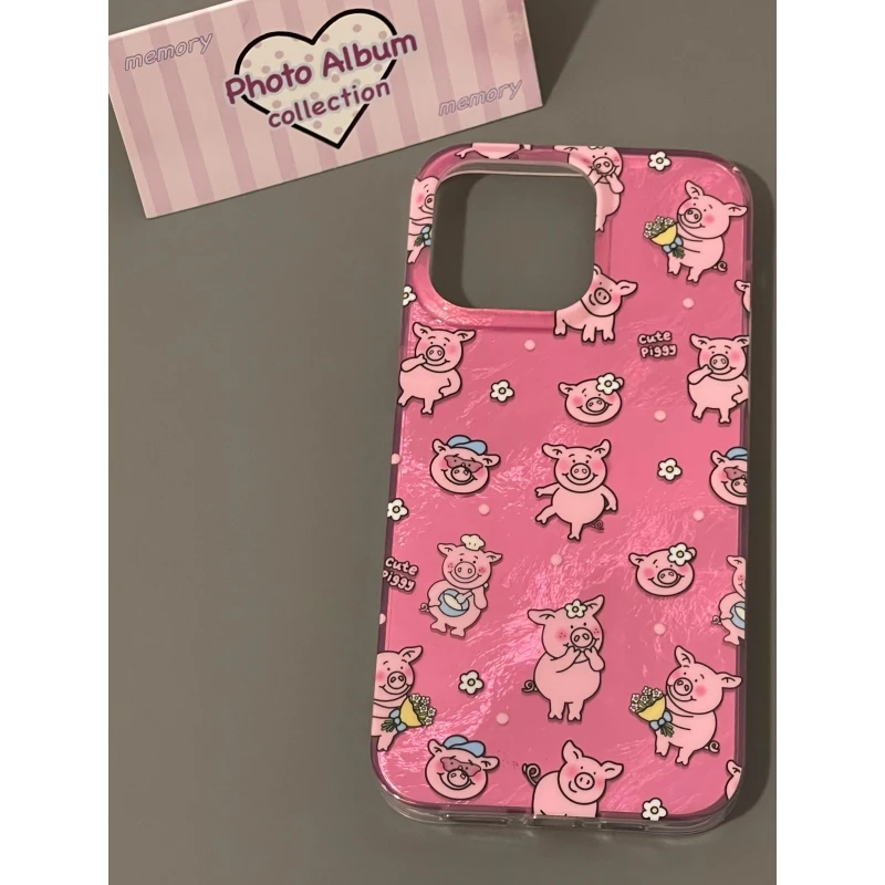 奥菲顿趣味玛莎猪适用iPhone16/15promax冰川苹果手机硬壳13/12套