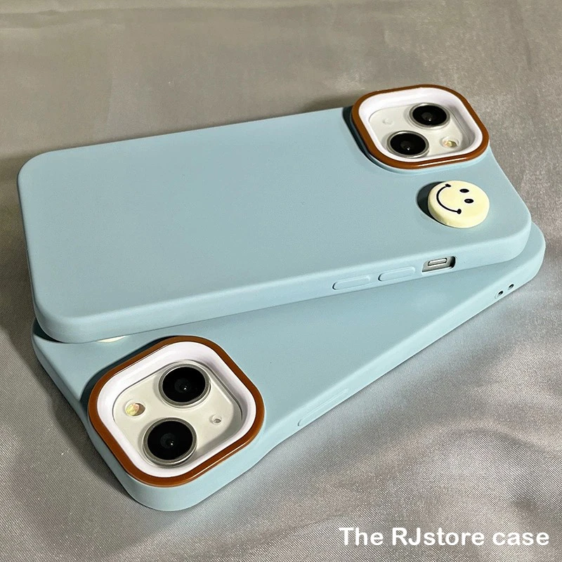 ins简约高级肤感蓝苹果14promax手机壳iPhone13女12全包11软xr套