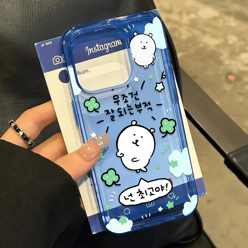 奥菲顿幸运自嘲熊适用iPhone16/15promax透蓝14手机壳苹果13/12套