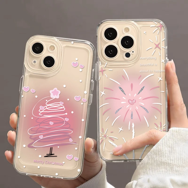 ins晕染爱心适用iphone15/13苹果14pro手机壳华为vivo小米oppo套