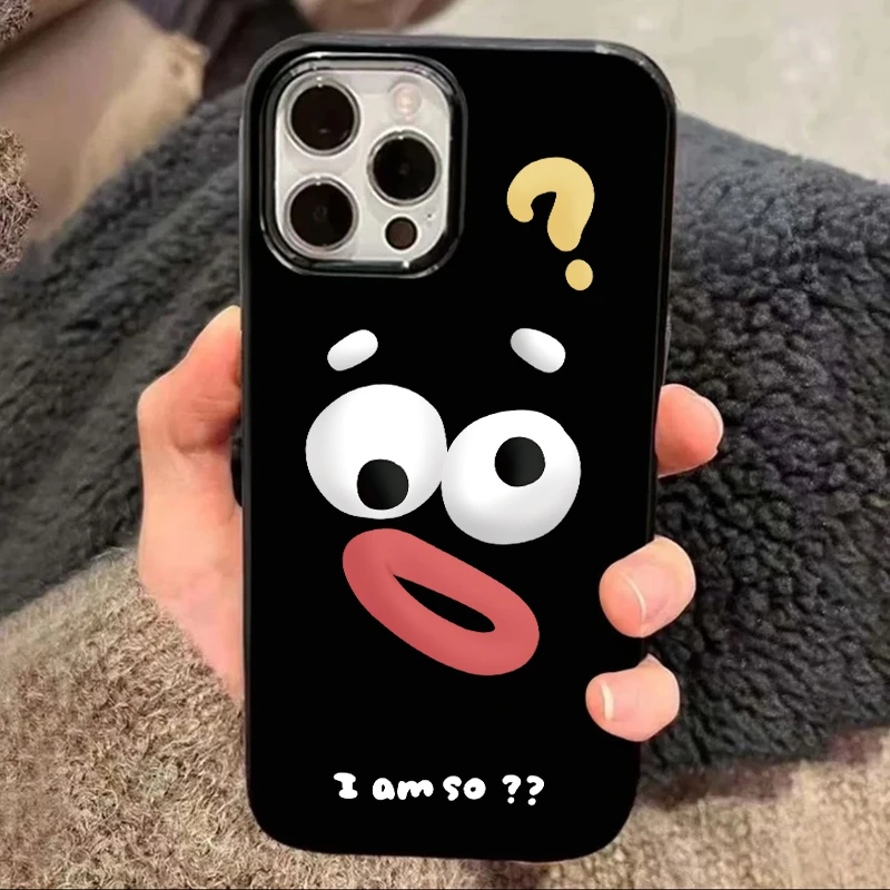 JIANGZI搞怪问号表情iPhone15/14promax手机壳11苹果13/12果冻壳x
