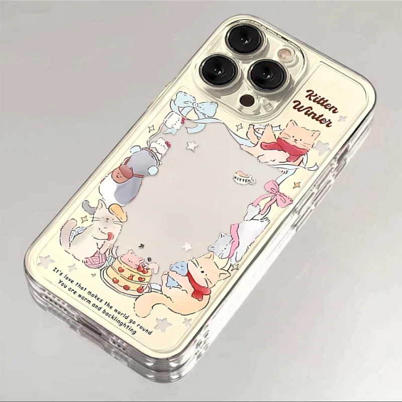 ins可爱丝带猫咪适用iphone15苹果14pro手机壳13华为vivo小米oppo