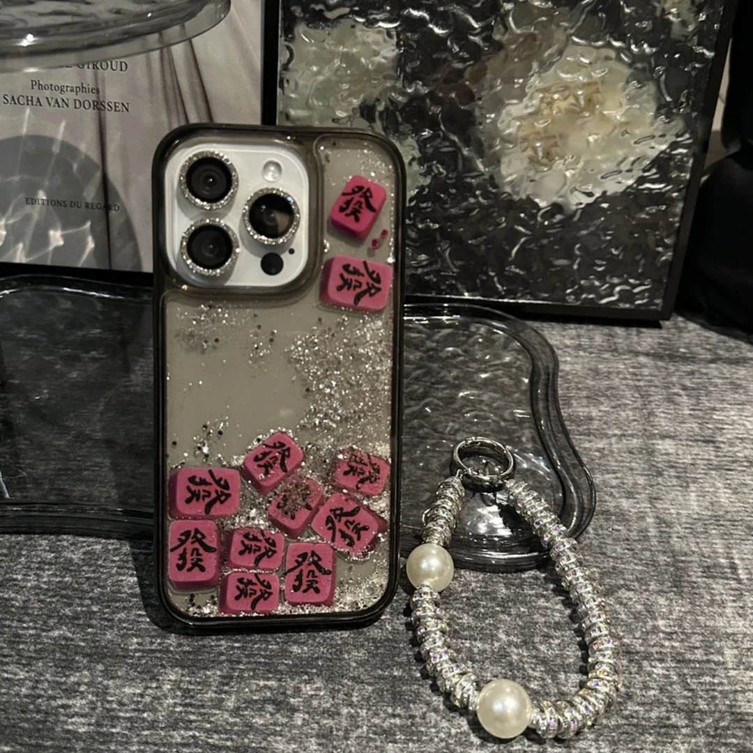 奥菲顿高级感发财适用iPhone15/16流沙手机壳14pro气质苹果13/12