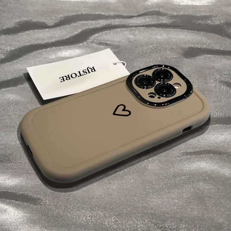 SMBLCE简约小爱心泡芙壳适用苹果华为vivo小米oppo手机壳iphone13