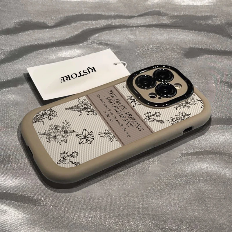 复古碎花适用苹果华为vivo小米oppo手机壳iphone15/14/13软12套11