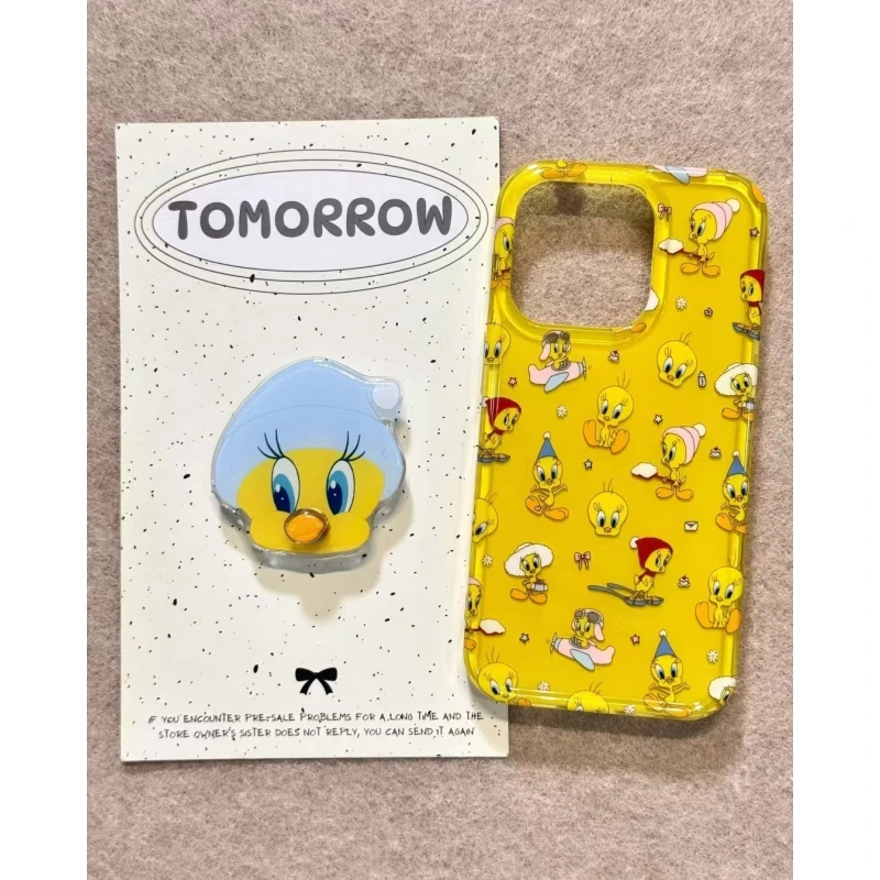 GGBond可爱崔迪小鸭支架适用iPhone16/15pro高透手机软壳苹果12套