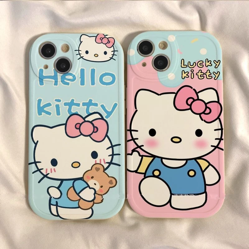 趣味凯蒂猫适用iphone15/13/14苹果12手机壳华为vivo小米oppo软套