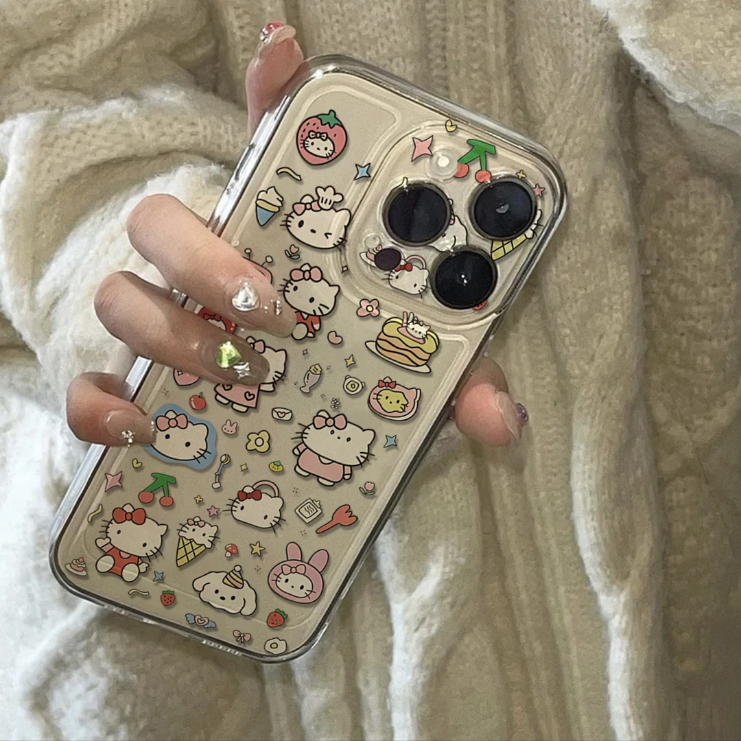 仙朵可爱卡通凯蒂iPhone15/14promax手机壳苹果13/12/11软xr套