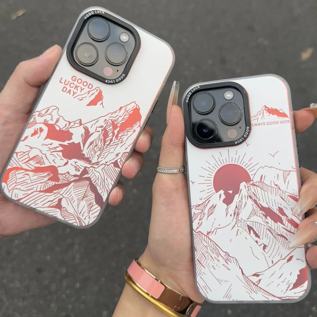 奥菲顿日照金山来财适用iphone15镭射14手机壳华为vivo小米oppo套