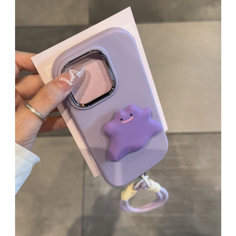 奥菲顿紫色怪兽支架适用iPhone15promax挂绳手机壳苹果14/13/12套