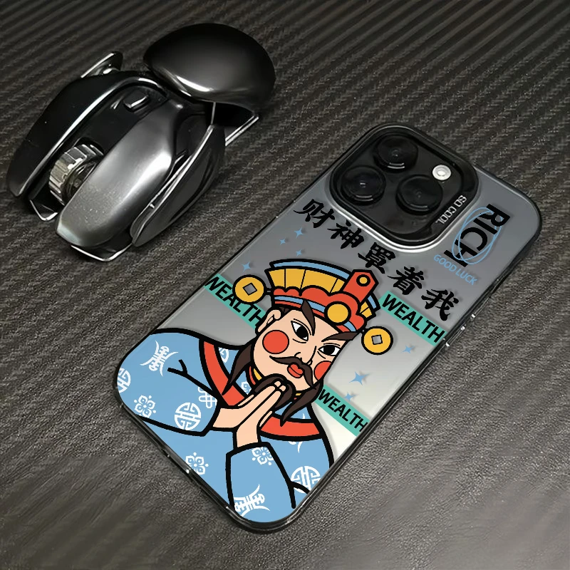 高级财神罩我适用iPhone15/14promax手机壳苹果13/12/11套xr潮