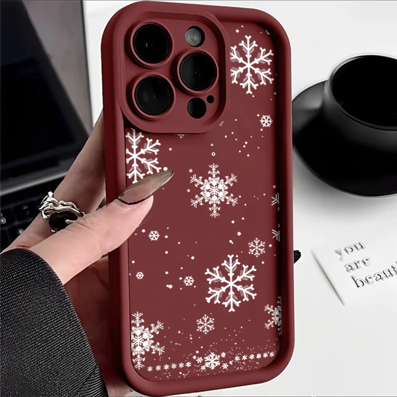 奥菲顿漫天雪花适用iphone15苹果14手机壳13华为vivo小米oppo软套