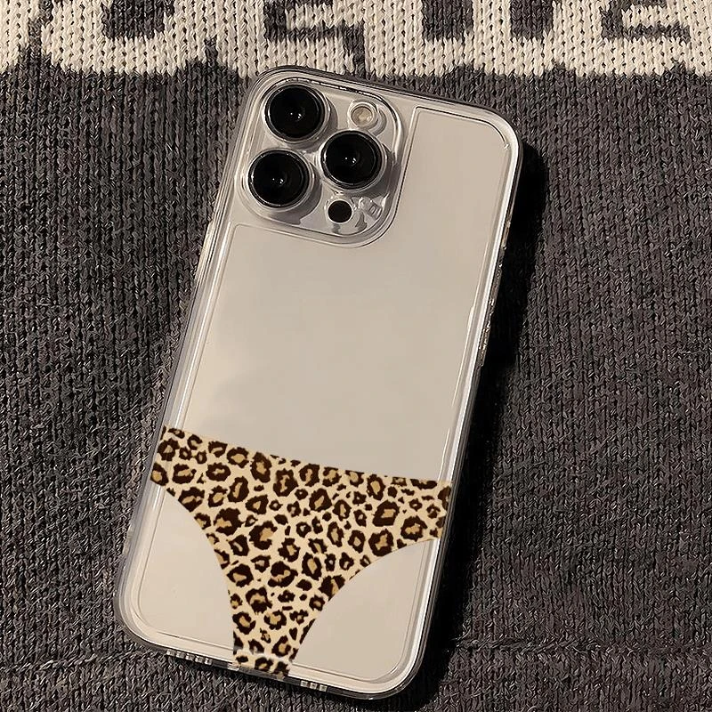 奥菲顿豹纹裤衩适用iphone15/14苹果13手机壳华为vivo小米oppo套