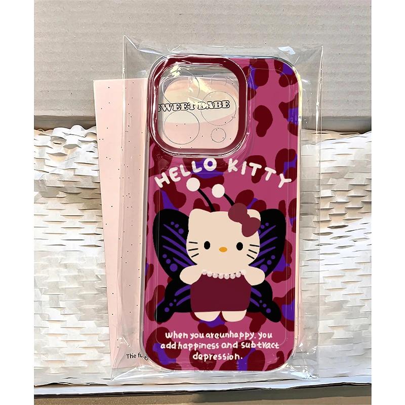 奥菲顿紫蝴蝶翅膀kt适用iphone16手机壳苹果15小米vivo华为oppo套