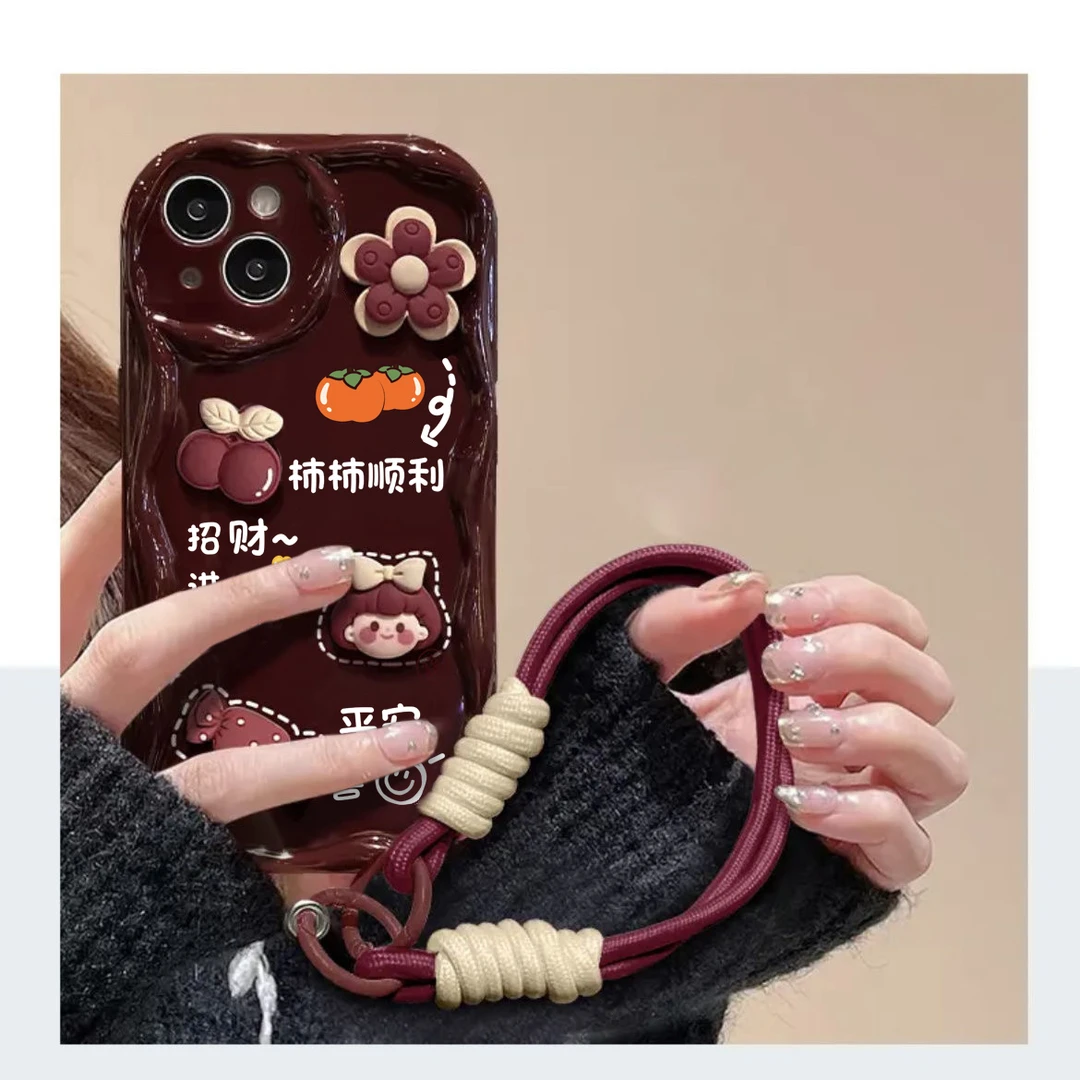 ins好柿发生女孩适用iPhone15/14promax手机壳xr苹果13/12/11软套
