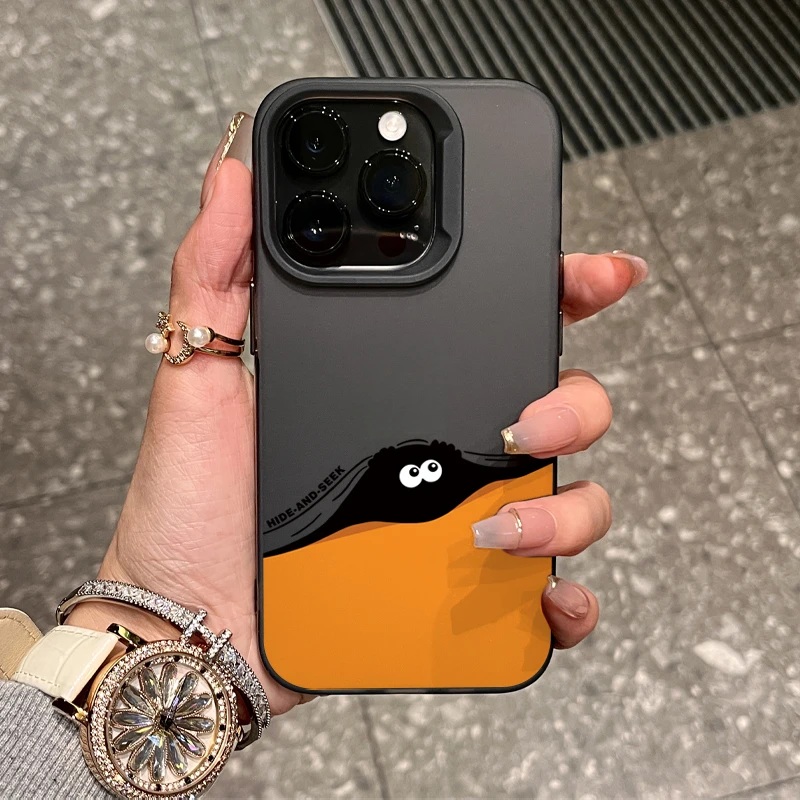 奥菲顿可爱煤球菌适用iPhone15/14promax手机壳11苹果13/12软套xr