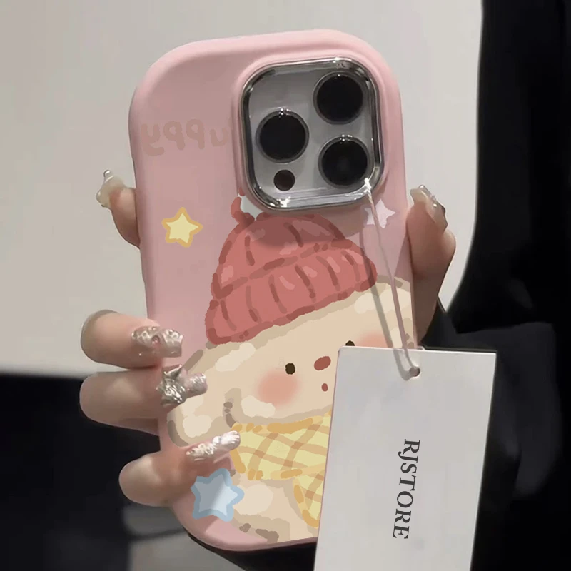 DINGLIN彩绘围巾狗苹果华为vivo小米oppo手机壳iphone15/14/13套