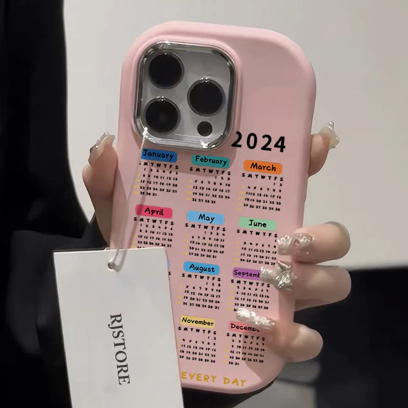 新年日历2024适用苹果华为vivo小米oppo手机壳iphone15/14/13软套