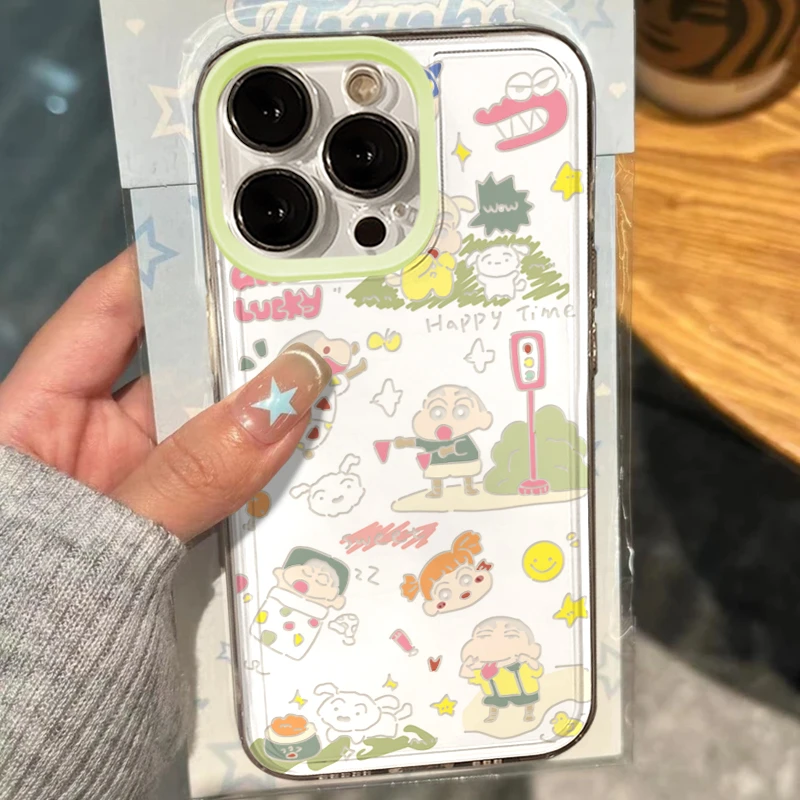 奥菲顿夏日春游小新适用iphone15/14/13手机壳华为vivo小米oppo套