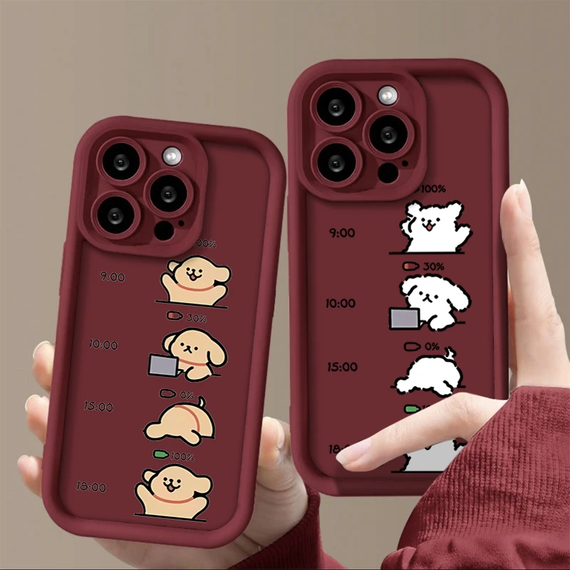趣味工作小狗适用iphone15苹果14手机壳13华为vivo小米oppo软xr套