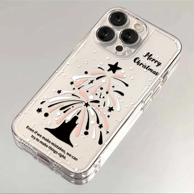 ins烟花圣诞树适用iphone15苹果14pro手机壳13华为vivo小米oppo套