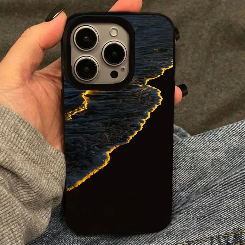 Lucky金色海浪线适用iPhone15/14promax果冻手机壳苹果13/12软套