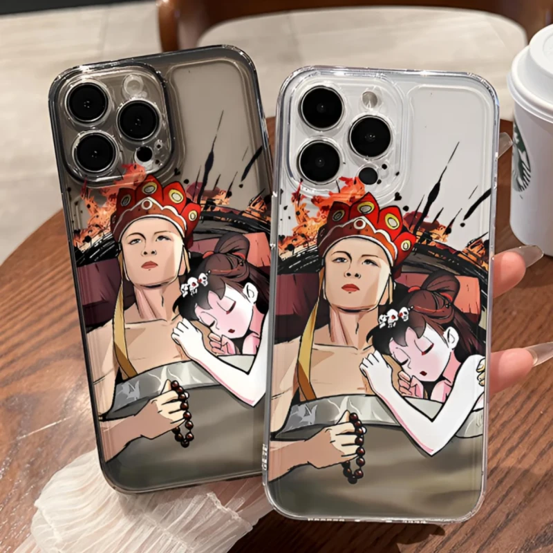 Lucky插画不负如来适用iPhone15/14promax透黑苹果手机壳13/12套