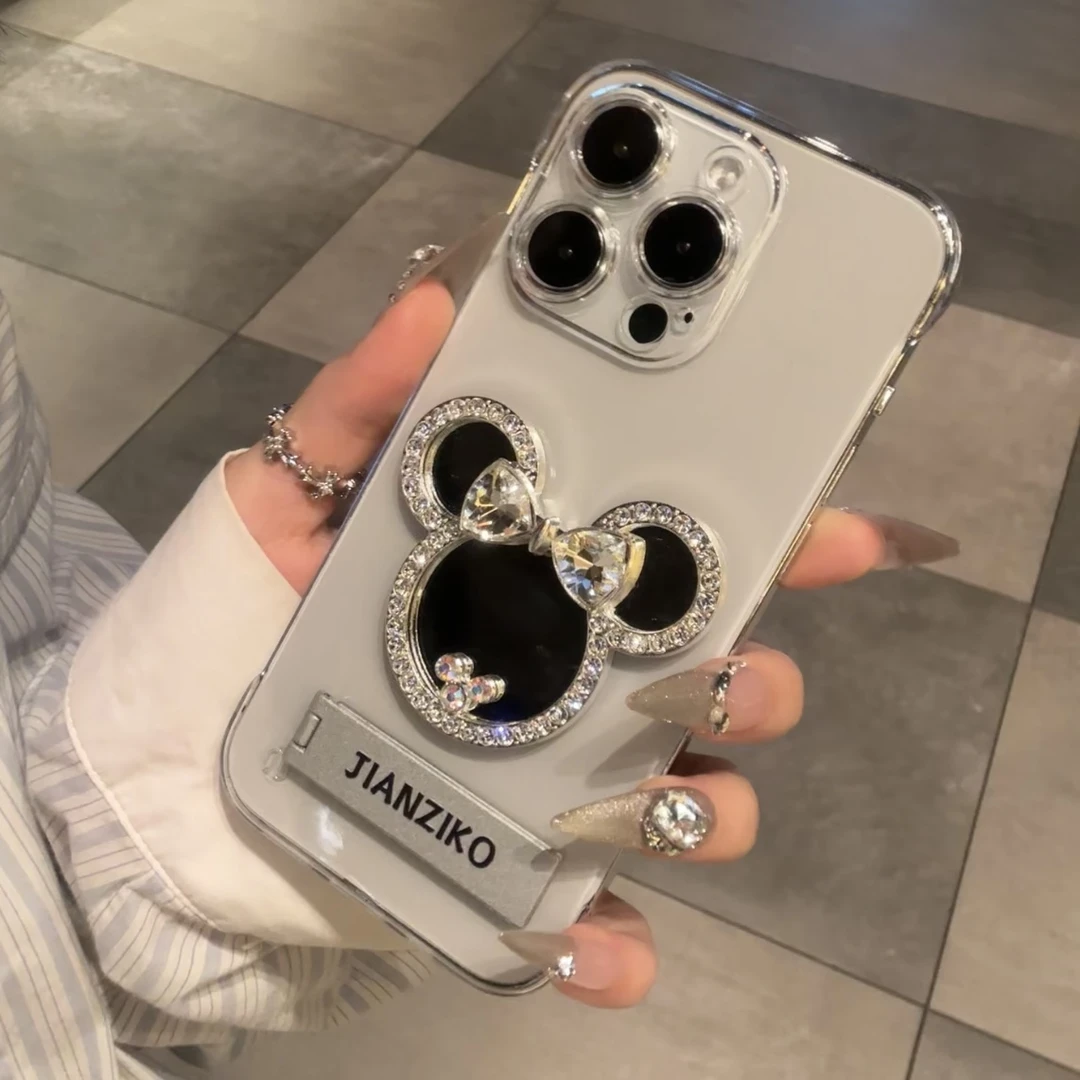 奥菲顿无边框米奇镜子适用iPhone16手机壳15苹果华为vivo小米oppo