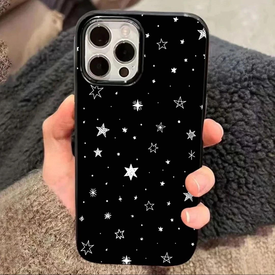 JIANGZI黑夜闪耀星星适用iPhone15/14promax手机壳11苹果13/12套