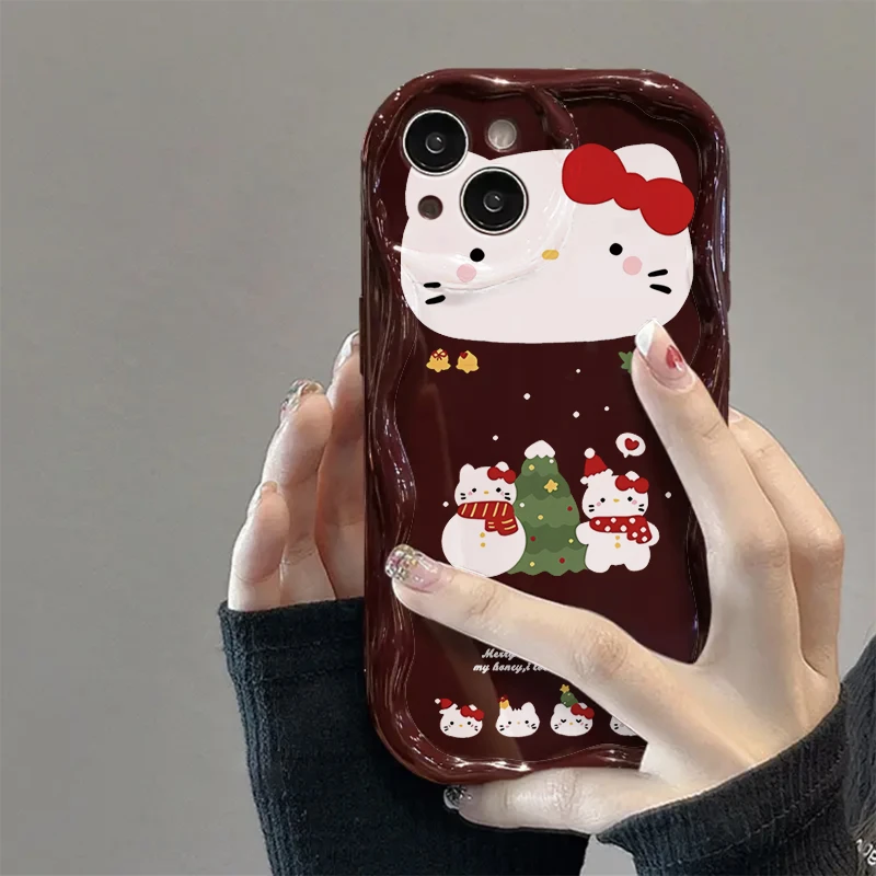创意圣诞雪人凯蒂适用iphone15苹果14手机壳13华为vivo小米oppo套