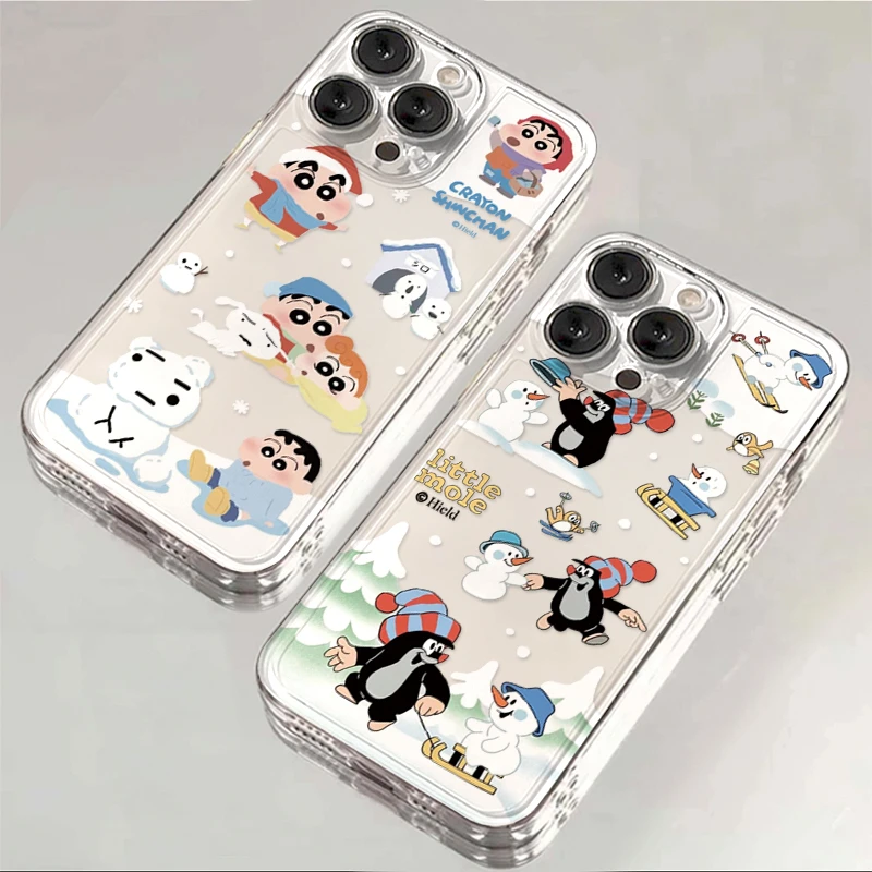 卡通玩雪小新适用iphone15/13苹果14手机壳华为viv小米oppo软12套